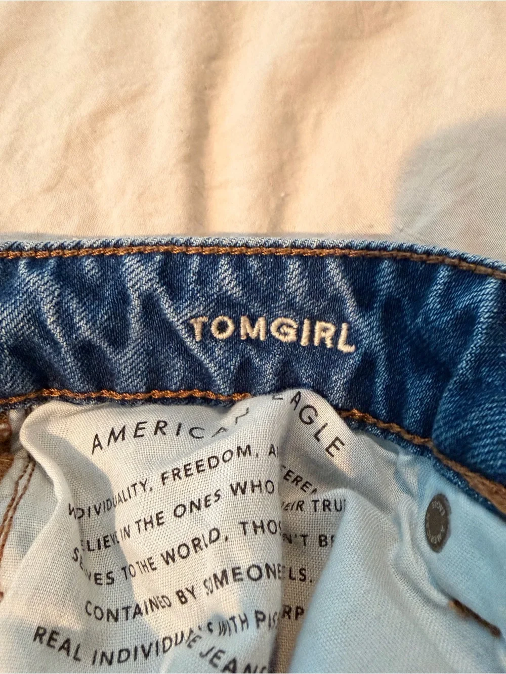American Eagle Outfitters Light Blue High-Rise Button-Fly Jeans